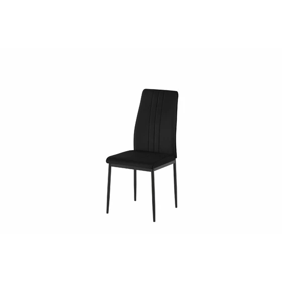 Set 4 scaun Asos, 41x52x93 cm, Velvet Negru picture - 2