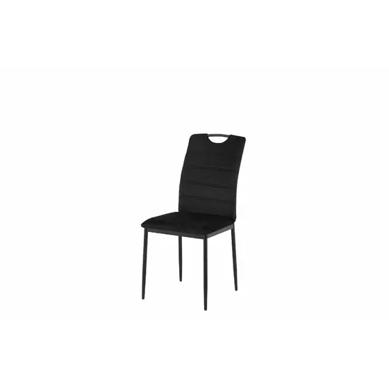 Set 4 scaune Riga, 43x54x92 cm, Velvet Negru picture - 2