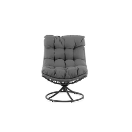 Balansoar de Gradina Nook, 72x83x93 h cm, Metal/Ratan Sintetic/Stofa, Gri