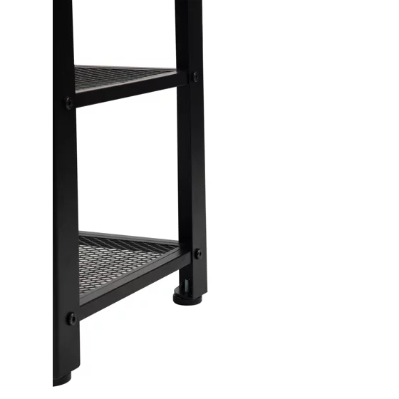 Bancuta pentru Pantofi Bina, 80x30x45 h cm, Metal/Pal Melaminat, Negru/Stejar Inchis picture - 7