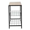 Bancuta pentru Pantofi Bina Simple, 63x25x45 h cm, Metal/Pal Melaminat, Negru/Stejar picture - 5