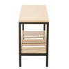 Bancuta pentru Pantofi QUESA, 70x26x42 h cm, Metal/Pal melaminat, Negru/Stejar picture - 3