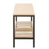 Bancuta pentru Pantofi QUESA, 70x26x42 h cm, Metal/Pal melaminat, Negru/Stejar picture - 7
