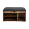 Bancuta pentru Pantofi Sedaro, 80x30x44 h cm, Pal Melaminat, Stejar Old Style/Negru picture - 3