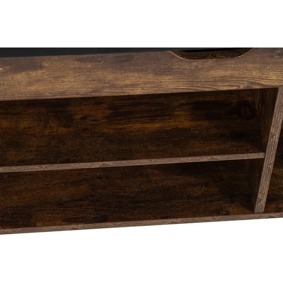 Bancuta pentru Pantofi Sedaro, 80x30x44 h cm, Pal Melaminat, Stejar Old Style/Negru picture - 7