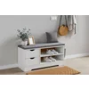 Bancuta pentru Pantofi Sedo, 80x30x43.2 h cm, Pal Melaminat, Alb/Gri picture - 2