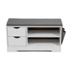 Bancuta pentru Pantofi Sedo, 80x30x43.2 h cm, Pal Melaminat, Alb/Gri picture - 3