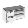 Bancuta pentru Pantofi Sedo, 80x30x43.2 h cm, Pal Melaminat, Alb/Gri picture - 5