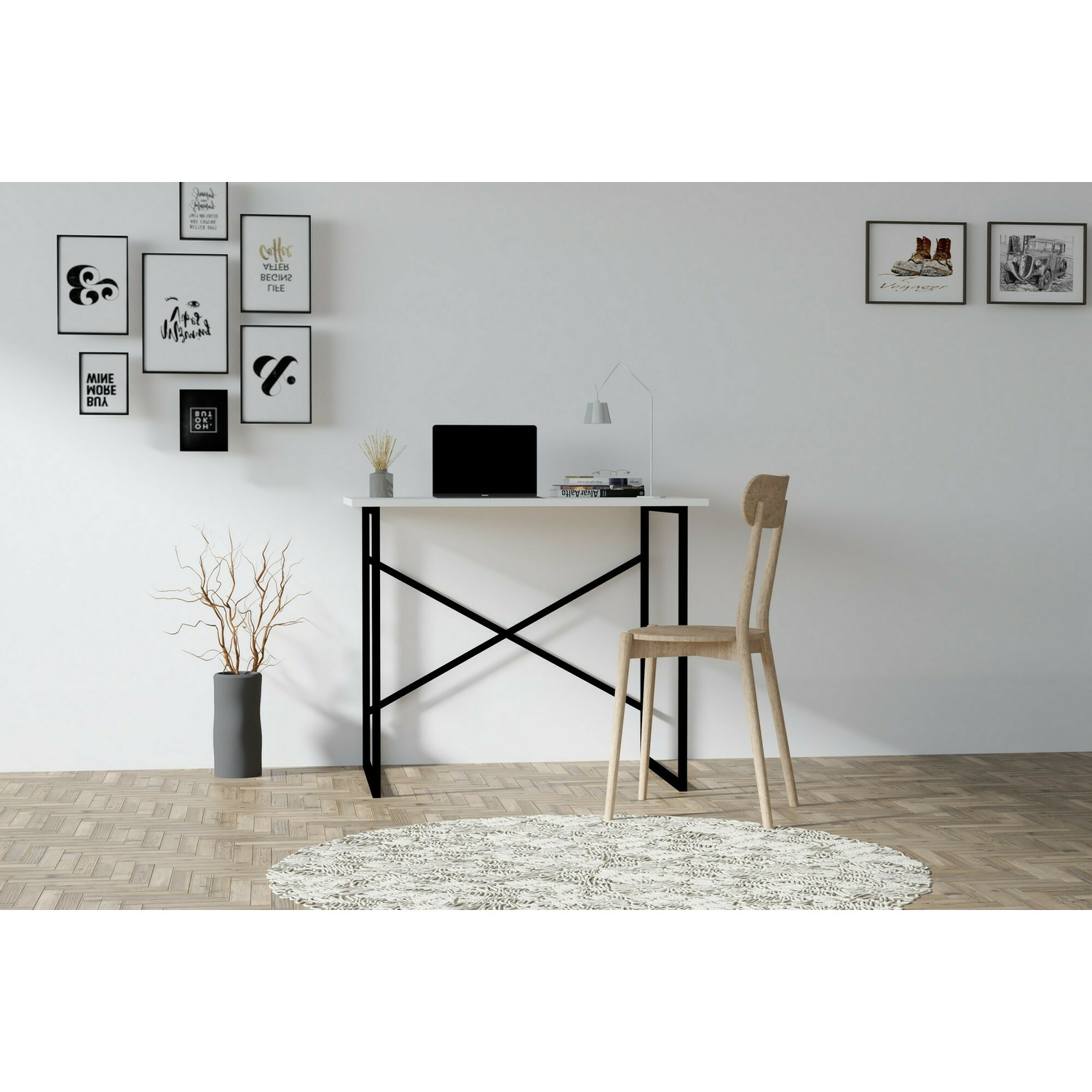 Birou addis, 90x56x76 cm - alb