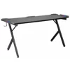 Birou De Gaming Cu LED Elvor, 160x60x76 CM, Metal/Pal Melaminat, Negru picture - 1