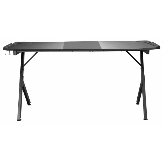 Birou De Gaming Cu LED Elvor, 160x60x76 CM, Metal/Pal Melaminat, Negru picture - 9