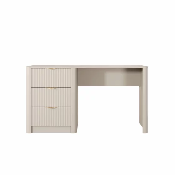 Birou Lante 3 Sertare, 140.4x55.1x76.4 cm, MDF, Beige picture - 2