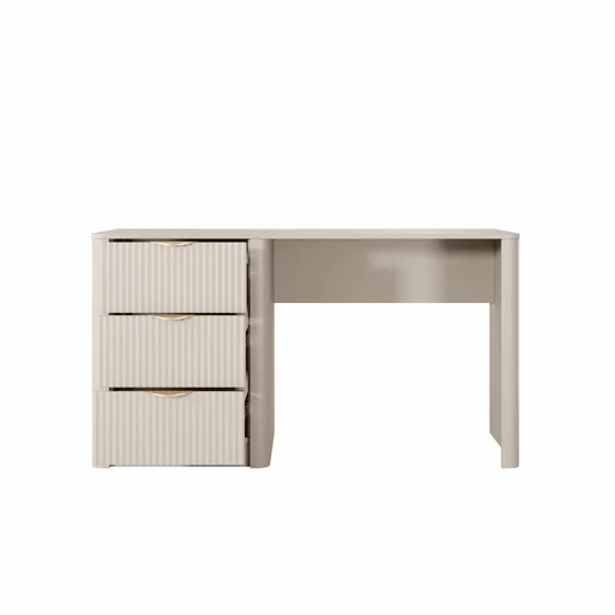 Birou Lante 3 Sertare, 140.4x55.1x76.4 cm, MDF, Beige picture - 3