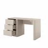 Birou Lante 3 Sertare, 140.4x55.1x76.4 cm, MDF, Beige picture - 5