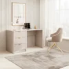 Birou Lante 3 Sertare, 140.4x55.1x76.4 cm, MDF, Beige picture - 1