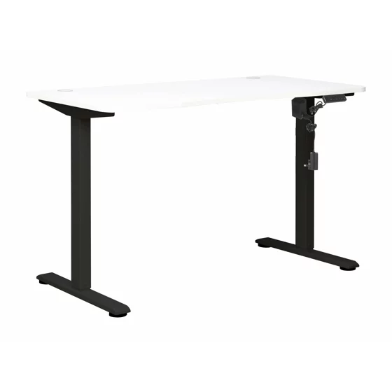 Birou Reglabil pe Inaltime Jokker, 120x60x74.0-119 h cm, MDF/Metal, Negru/Alb picture - 2