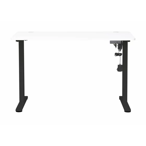 Birou Reglabil pe Inaltime Jokker, 120x60x74.0-119 h cm, MDF/Metal, Negru/Alb picture - 3