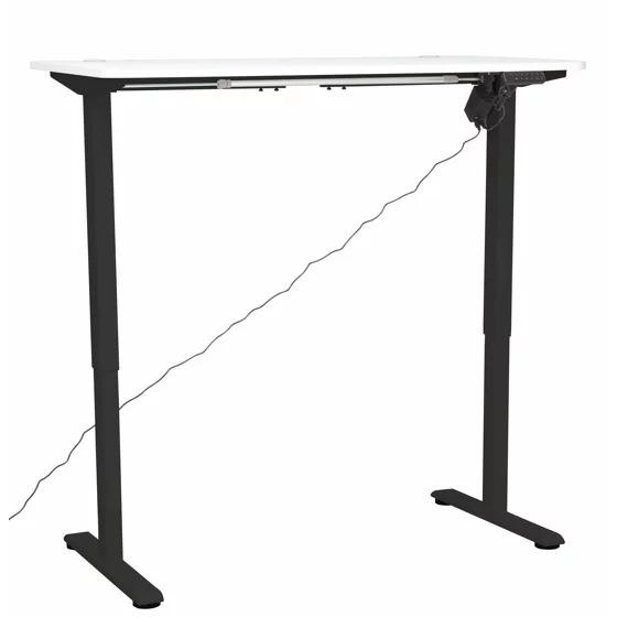 Birou Reglabil pe Inaltime Jokker, 120x60x74.0-119 h cm, MDF/Metal, Negru/Alb picture - 5