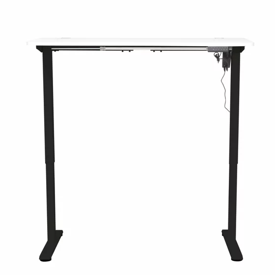 Birou Reglabil pe Inaltime Jokker, 120x60x74.0-119 h cm, MDF/Metal, Negru/Alb picture - 6