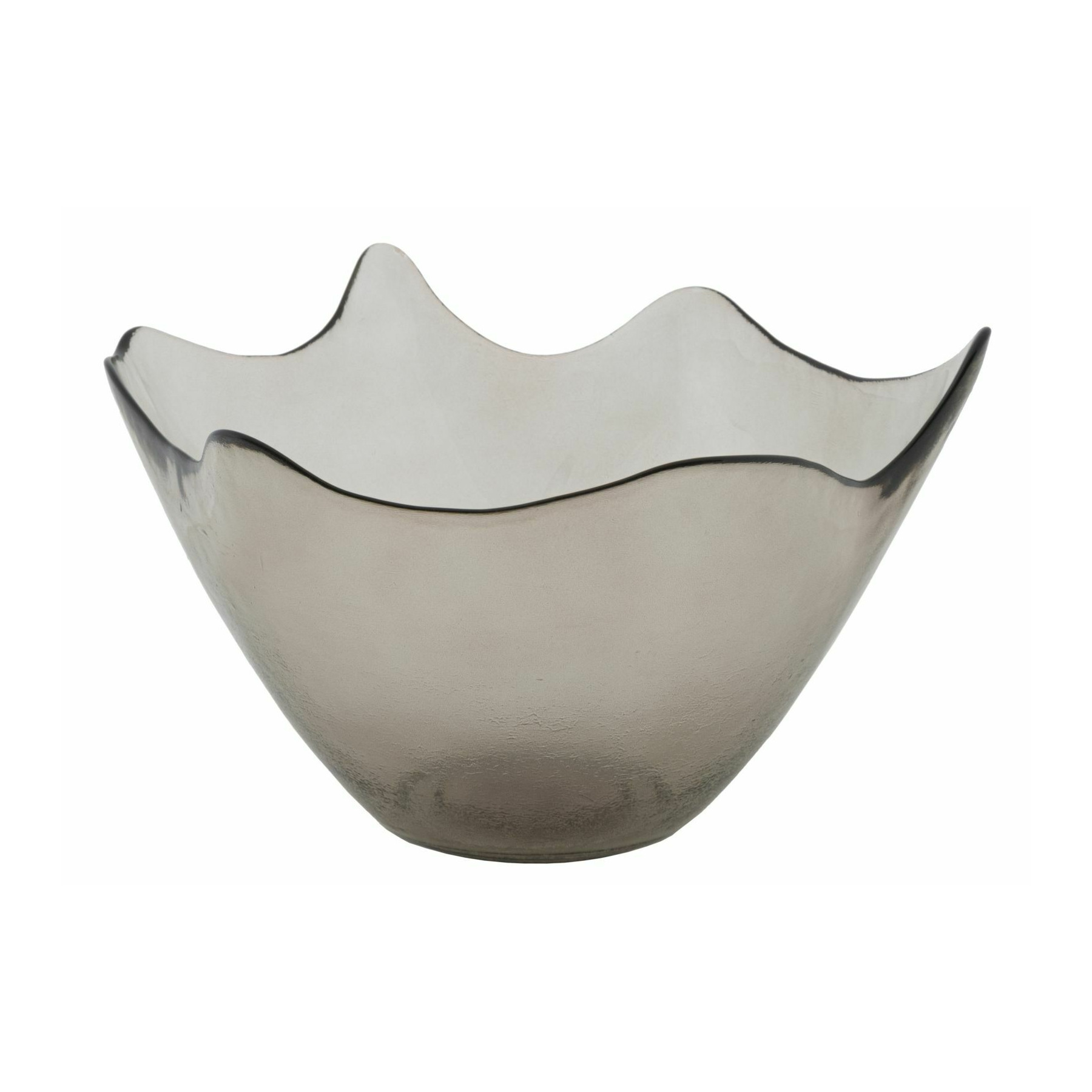 Bol decorativ, roma2350, gri, sticla reciclata, 18x30x30 cm