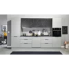 Bucatarie Ereven 340x60x215 h cm, Pal Melaminat, Gri/Negru Marmura picture - 1