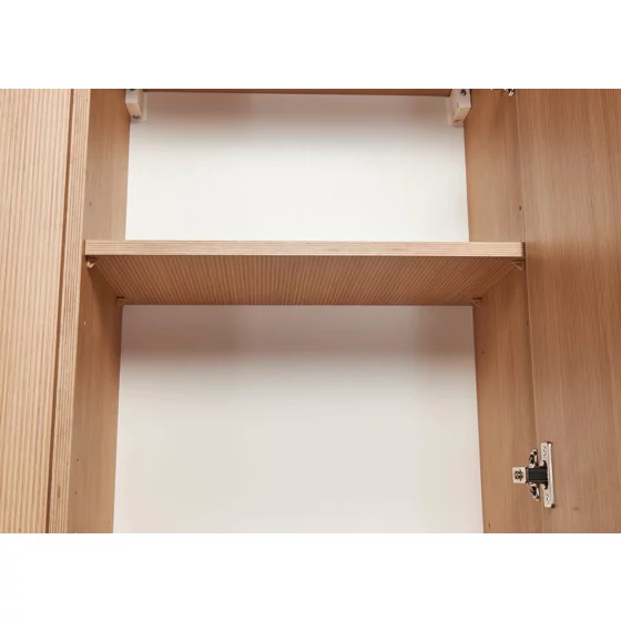 Bucatarie Makati 340x60x215 h cm, Pal Melaminat, Alb Mat/Stejar picture - 6