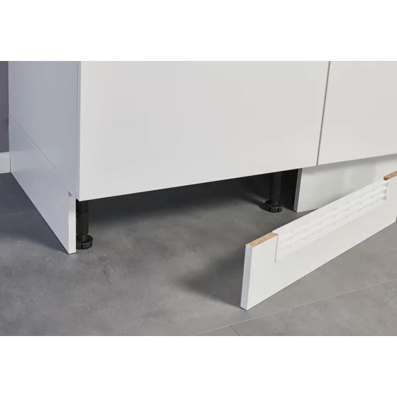 Bucatarie Makati 340x60x215 h cm, Pal Melaminat, Alb Mat/Stejar picture - 8