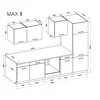 Bucatarie Max II 280 cm, Pal Melaminat, Stejar Cremona/Casmir picture - 2