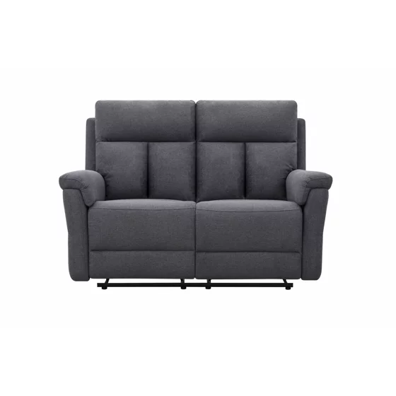 Canapea cu Recliner Baxter, 2 Locuri, Actionare Electrica, 146x94x102 h cm, Stofa Gri picture - 3