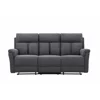 Canapea cu Recliner Baxter, 3 Locuri, Actionare Electrica, 203x94x102 h cm, Stofa Gri picture - 4
