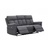 Canapea cu Recliner Baxter, 3 Locuri, Actionare Electrica, 203x94x102 h cm, Stofa Gri