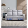 Canapea cu Recliner, Bolton 51651, 3 Locuri, Actionare Electrica, 193x94x103 h cm, Stofa Gri Silver