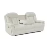 Canapea cu Recliner Electric si Suport pentru Pahare, Snug 3L,  228x96x106 cm,  Stofa, Beige picture - 1