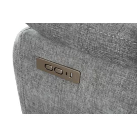 Canapea cu Recliner Electric si Suport pentru Pahare, Snug 3L, 228x96x106 cm,  Stofa, Gri