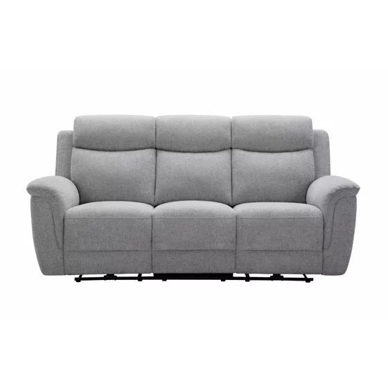 Canapea cu Recliner Gregory, 3 Locuri, Actionare Electrica, 202x95x102 h cm, Stofa Gri picture - 1