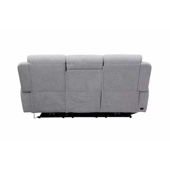 Canapea cu Recliner Gregory, 3 Locuri, Actionare Electrica, 202x95x102 h cm, Stofa Gri picture - 5