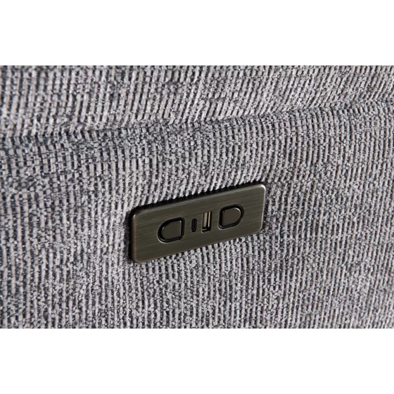 Canapea cu Recliner Gregory, 3 Locuri, Actionare Electrica, 202x95x102 h cm, Stofa Gri picture - 8