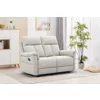 Canapea cu Recliner Lema, 2 Locuri, Actionare Manuala, 146x94x102 h cm, Stofa Crem picture - 1