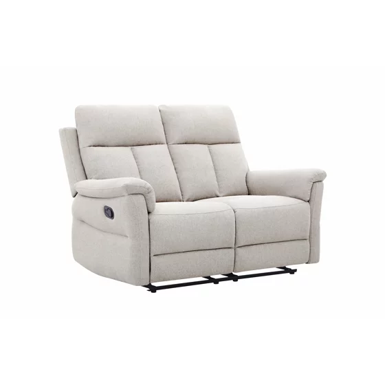 Canapea cu Recliner Lema, 2 Locuri, Actionare Manuala, 146x94x102 h cm, Stofa Crem picture - 3