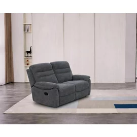Canapea cu Recliner Luvia 9939M, 2 Locuri, Actionare Electrica, 145x91x100 h cm, Stofa Gri