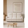 Canapea cu Recliner Luvia 9939M, 3 Locuri, Actionare Electrica, 198x91x100 h cm, Stofa Beige Deschis picture - 1