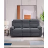 Canapea cu Recliner Luvia 9939M, 3 Locuri, Actionare Electrica, 198x91x100 h cm, Stofa Gri picture - 1
