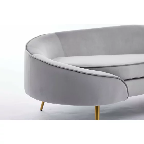 Canapea Estero, 180x81x67 h cm, Catifea Gri picture - 7