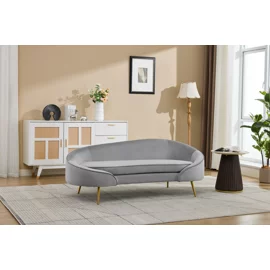 Canapea Estero, 180x81x67 h cm, Catifea Gri