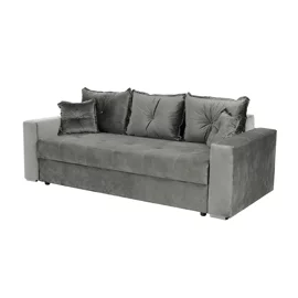 Canapea Extensibila Alastaro, 235x110x77 h cm, Stofa tip Catifea, Gri Deschis