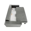 Canapea Extensibila Alastaro, 235x110x77 h cm, Stofa tip Catifea, Gri Deschis picture - 5