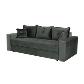 Canapea Extensibila Alastaro, 235x110x77 h cm, Stofa tip Catifea, Gri Inchis