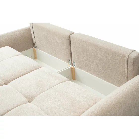 Canapea Extensibila Alia, 254x119x74 cm, Suprafata Pentru Dormit Extra Large 170x206 cm, Stofa, Beige picture - 4