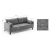 Canapea Extensibila Bella, 208x81x85 cm - Gri picture - 7