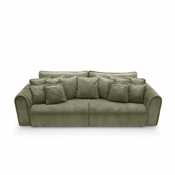 Canapea Extensibila Big Buddy Extra Large, 302x130x92 cm, Suprafata Pentru Dormit - 182x244 cm, Stofa - Verde Olive picture - 3